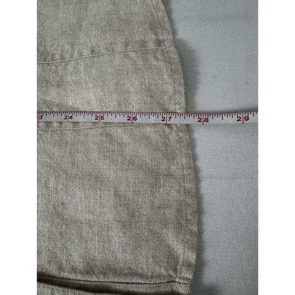 Style &Co 2X Oatmeal Linen 3/4 Sleeve Button Down Tailored Fit Blouse Split Cuff - Picture 7 of 8